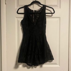 Charlotte Russe black short romper XS